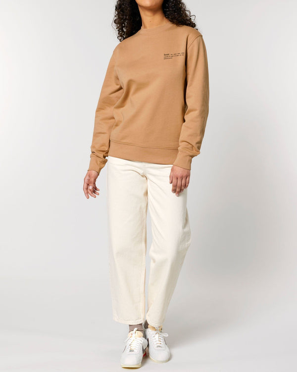 hewn. Womens Organic Cotton Relaxed-fit Sweatshirt in Sand