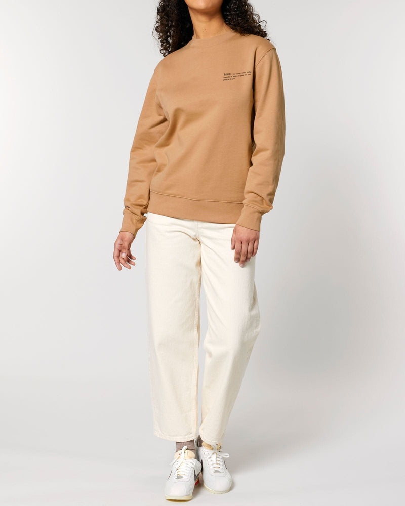 hewn. Womens Organic Cotton Relaxed-fit Sweatshirt in Sand