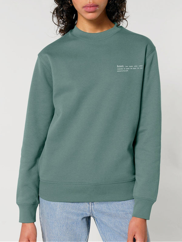Women's Organic Cotton Relaxed Fit Sweatshirt | Eucalyptus Green