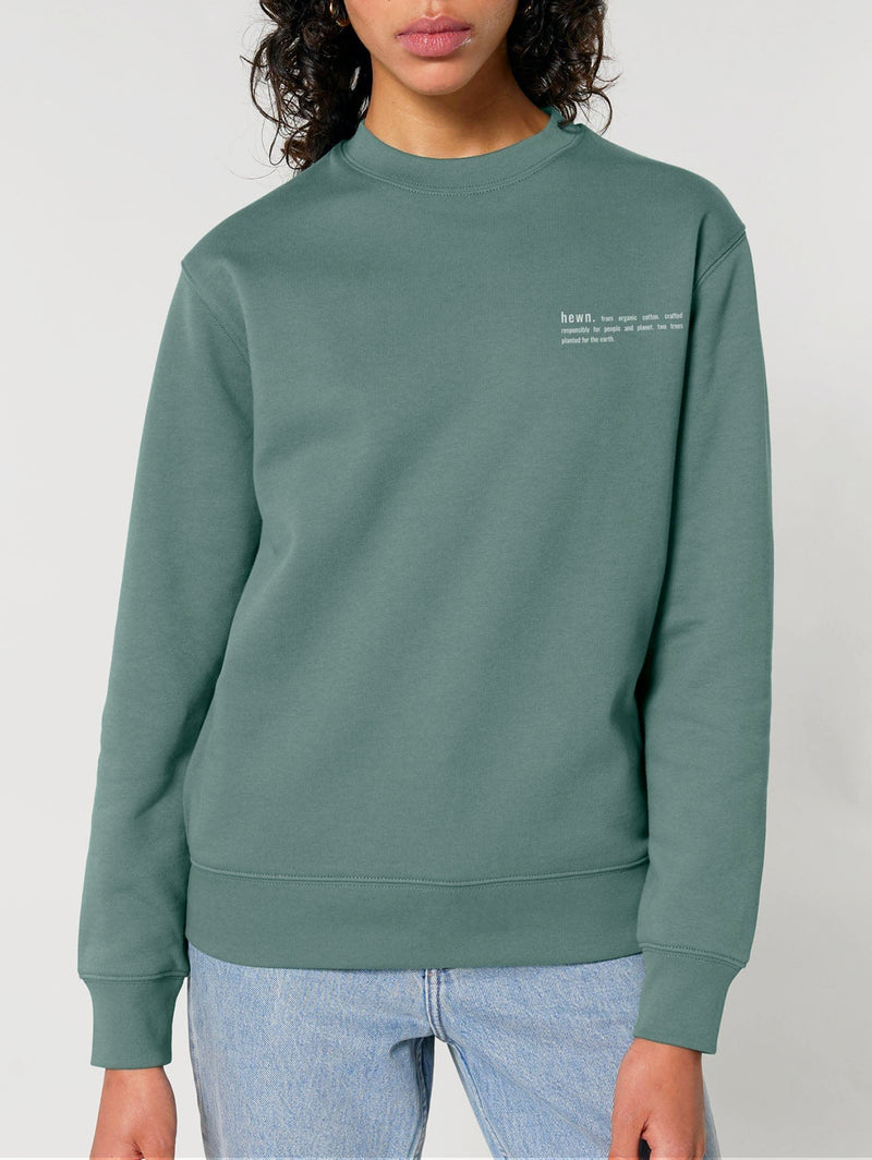Women's Organic Cotton Relaxed Fit Sweatshirt | Eucalyptus Green