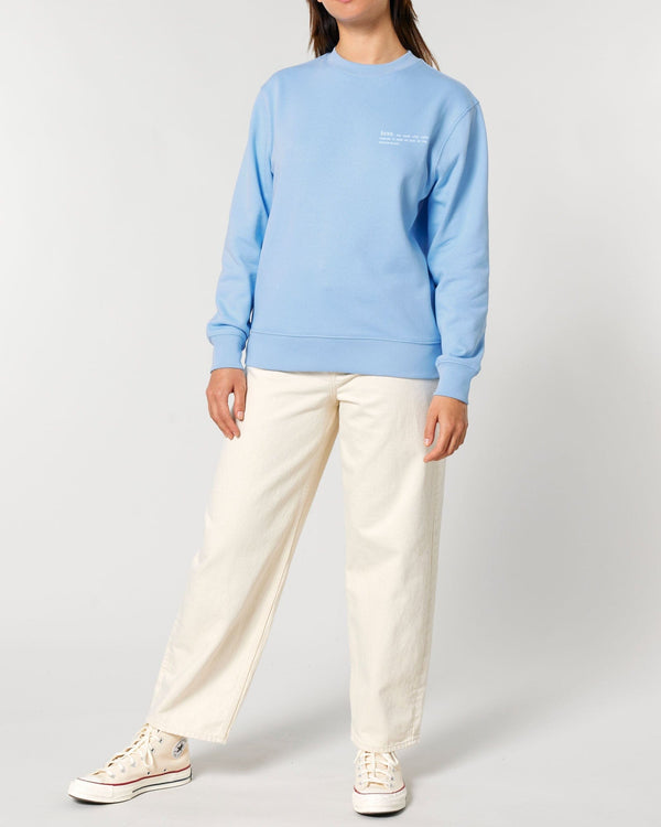 hewn. Womens Organic Cotton Relaxed-fit Sweatshirt in Sky Blue