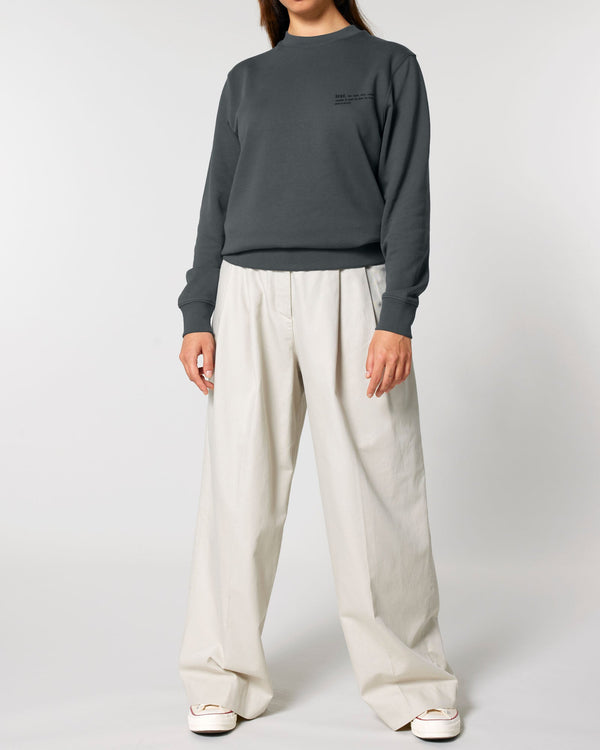 Women's Organic Cotton Relaxed Fit Sweatshirt | Anthracite