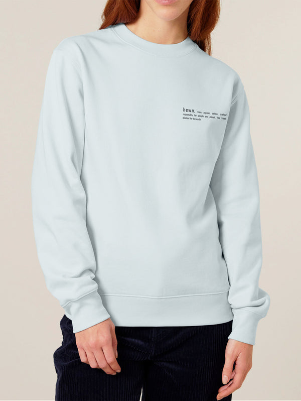 Women's Organic Cotton Relaxed Fit Sweatshirt | Blue Ice