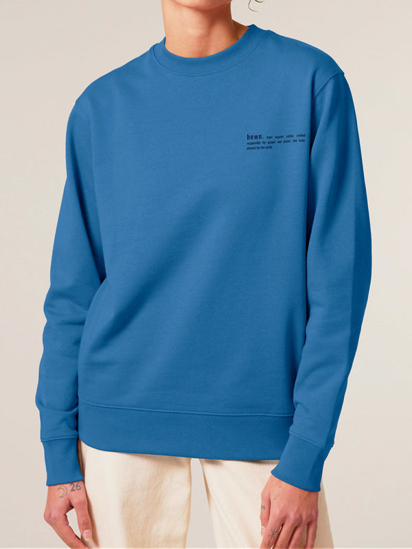 Women's Organic Cotton Relaxed Fit Sweatshirt | Morpho Blue