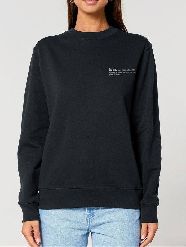 Women's Organic Cotton Relaxed Fit Sweatshirt | Jet Black