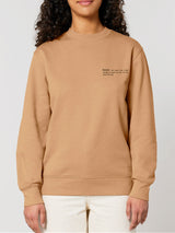 Immaculate Vegan - Women's Organic Cotton Relaxed Fit Sweatshirt | Sand