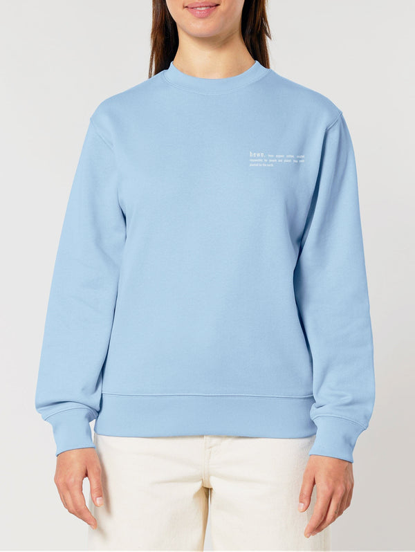 Women's Organic Cotton Relaxed Fit Sweatshirt | Sky Blue