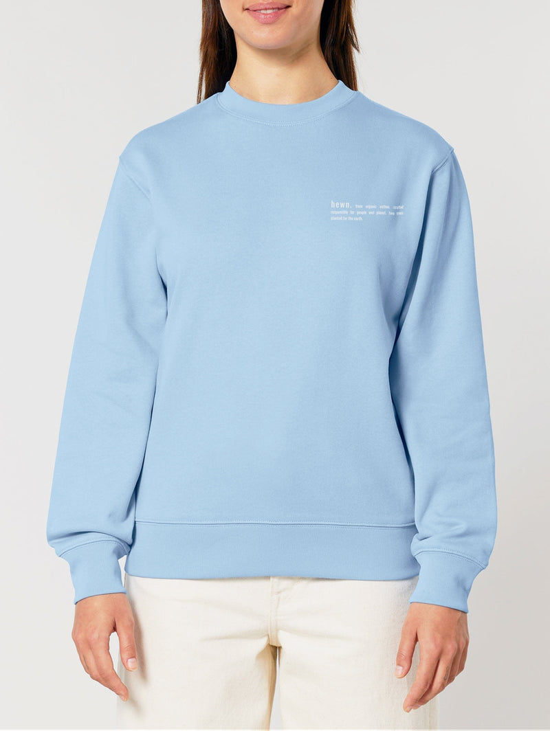 Women's Organic Cotton Relaxed Fit Sweatshirt | Sky Blue