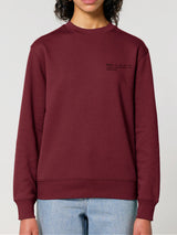 Immaculate Vegan - Women's Organic Cotton Relaxed Fit Sweatshirt | Berry Red