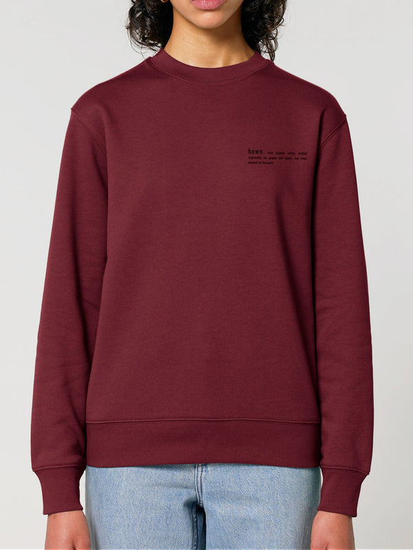 Women's Organic Cotton Relaxed Fit Sweatshirt | Berry Red