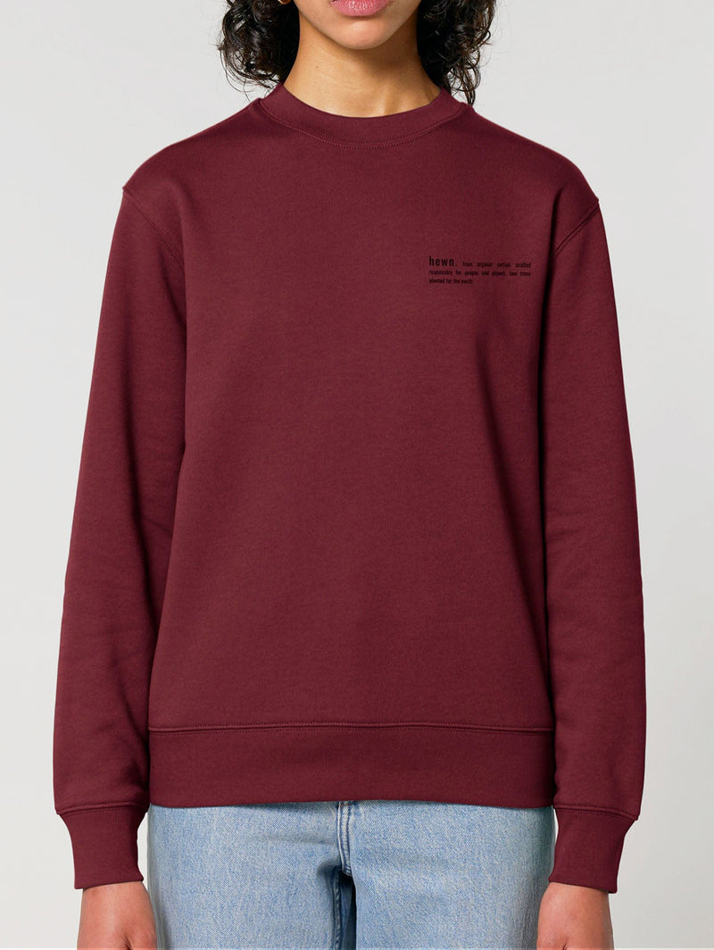 Women's Organic Cotton Relaxed Fit Sweatshirt | Berry Red