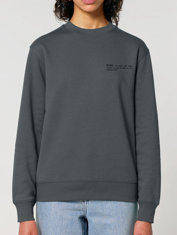 Women's Organic Cotton Relaxed Fit Sweatshirt | Anthracite