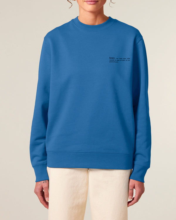 Women's Organic Cotton Relaxed Fit Sweatshirt | Morpho Blue