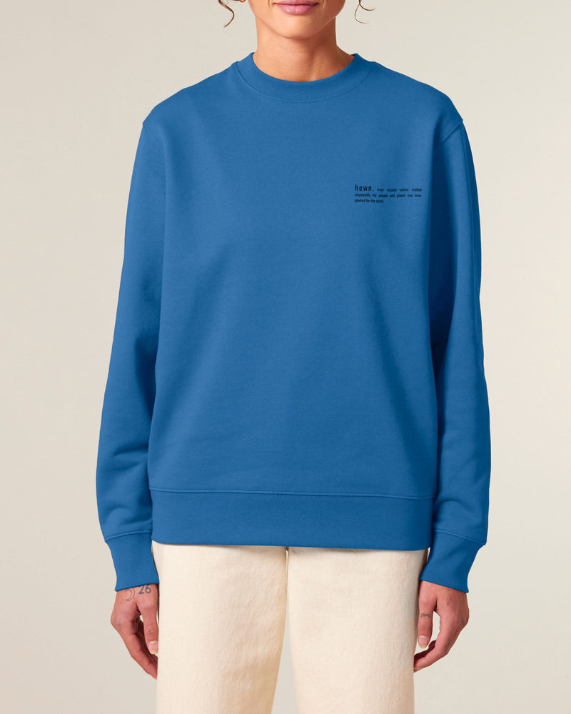 Women's Organic Cotton Relaxed Fit Sweatshirt | Morpho Blue