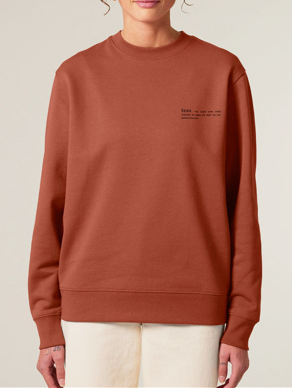 Women's Organic Cotton Relaxed Fit Sweatshirt | Clay Brown