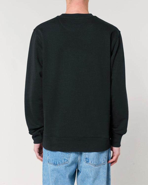 hewn. Mens Organic Cotton Relaxed-fit Sweatshirt in Jet Black