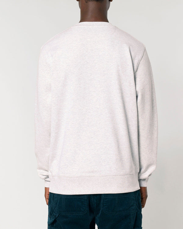hewn. Mens Organic Cotton Relaxed-fit Sweatshirt in Cloud Grey Marl