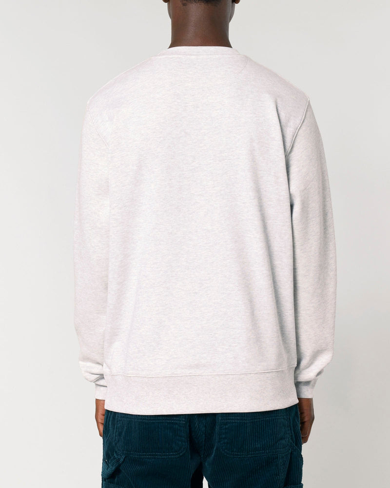 hewn. Mens Organic Cotton Relaxed-fit Sweatshirt in Cloud Grey Marl