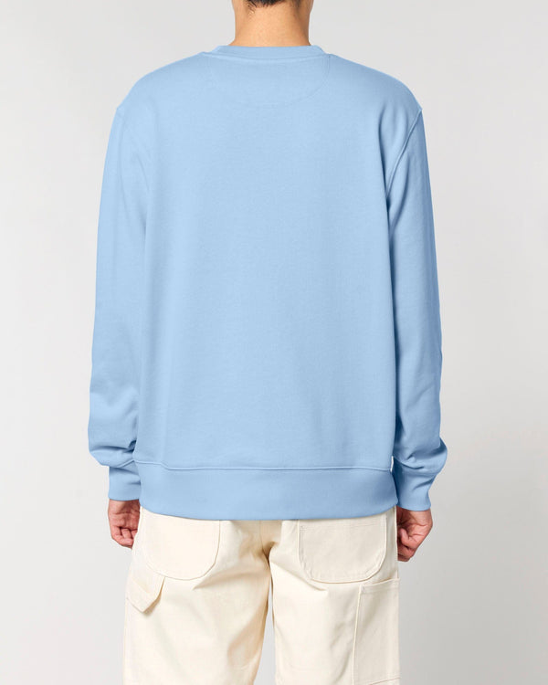 hewn. Mens Organic Cotton Relaxed-fit Sweatshirt in Sky Blue