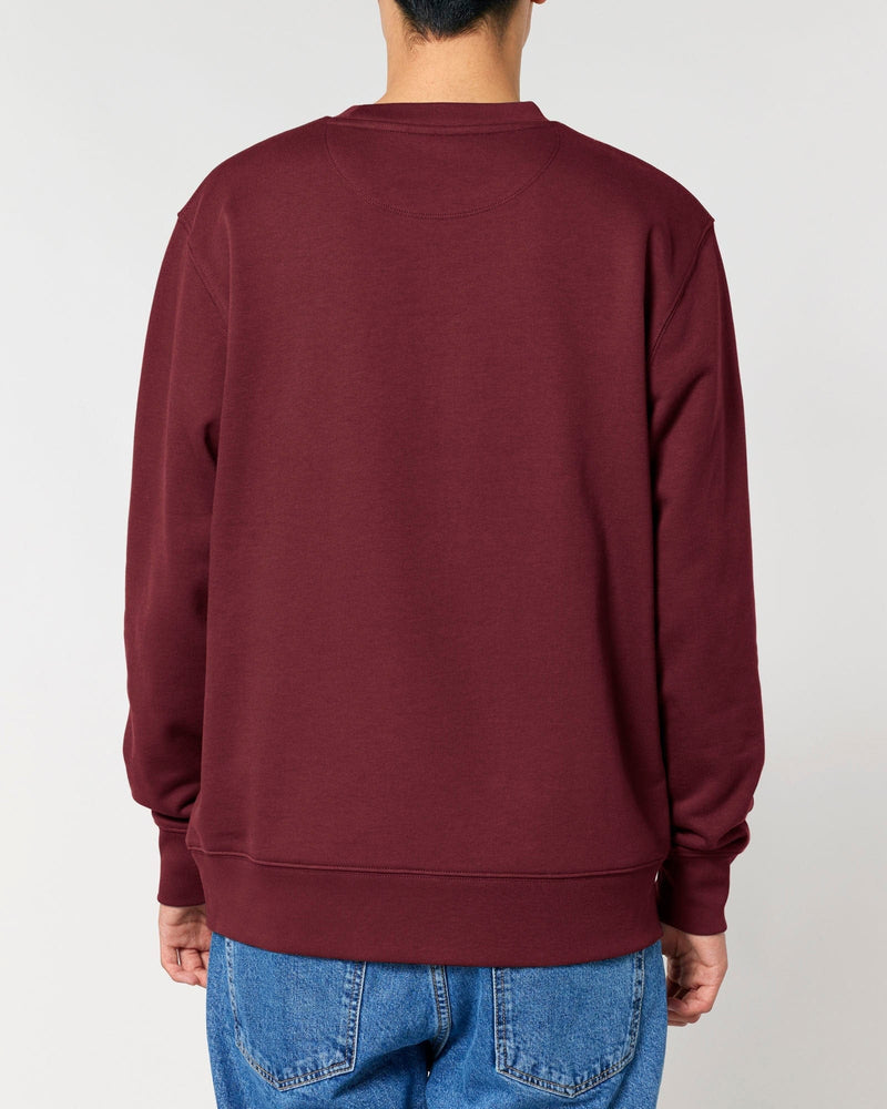 hewn. Mens Organic Cotton Relaxed-fit Sweatshirt in Berry Red