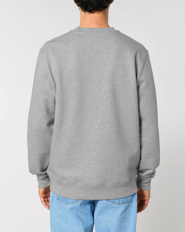 hewn. Mens Organic Cotton Relaxed-fit Sweatshirt in Rock Grey Marl