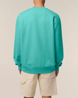 Immaculate Vegan - hewn. Mens Organic Cotton Relaxed-fit Sweatshirt in Lagoon Blue