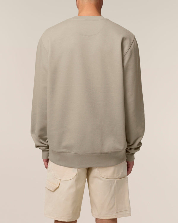 hewn. Mens Organic Cotton Relaxed-fit Sweatshirt in Limestone Grey