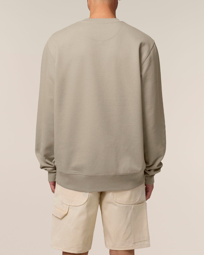 hewn. Mens Organic Cotton Relaxed-fit Sweatshirt in Limestone Grey