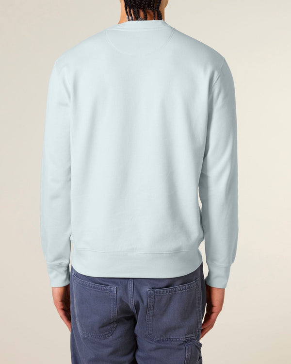 hewn. Mens Organic Cotton Relaxed-fit Sweatshirt in Blue Ice