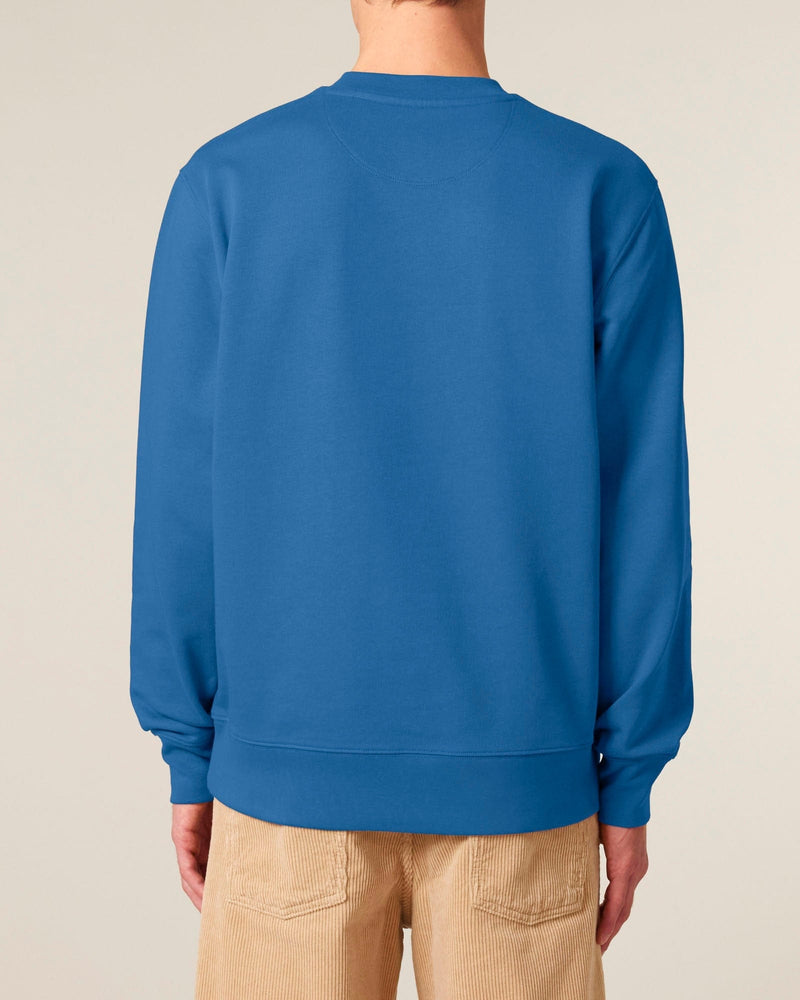 hewn. Mens Organic Cotton Relaxed-fit Sweatshirt in Morpho Blue