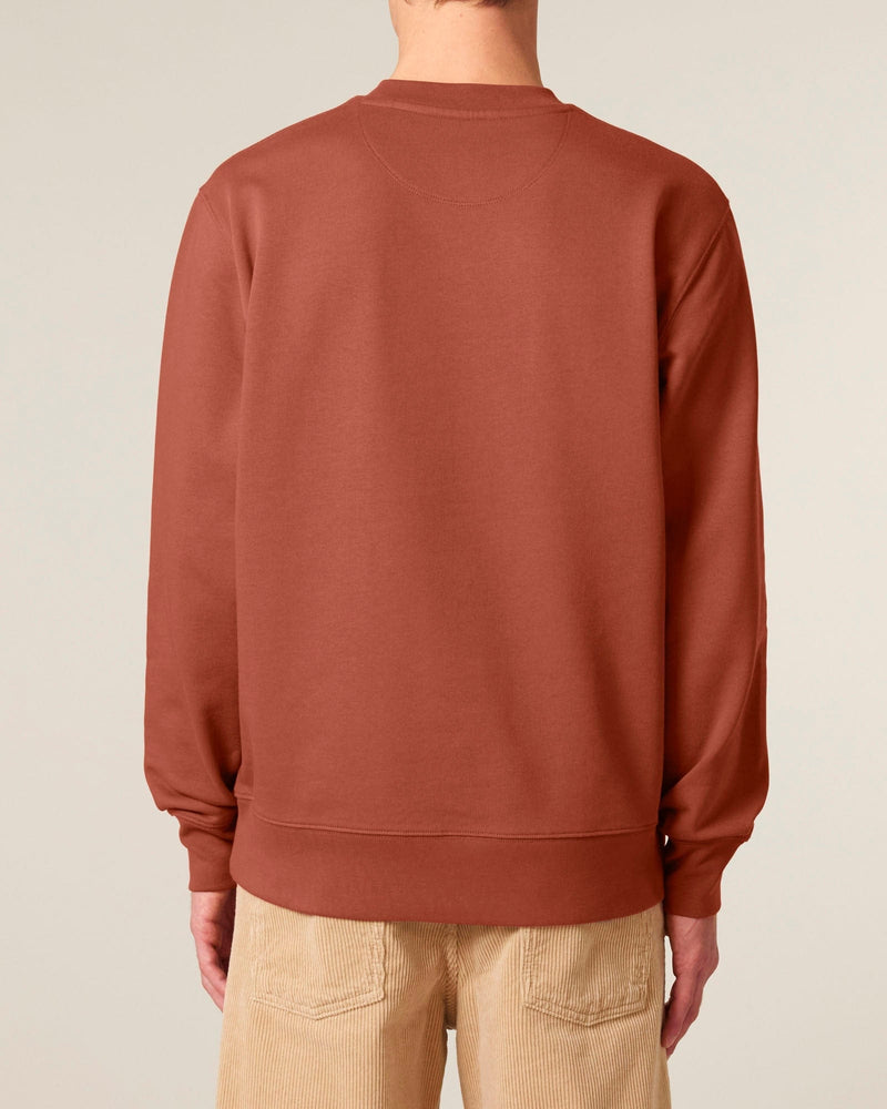 hewn. Mens Organic Cotton Relaxed-fit Sweatshirt in Clay Brown