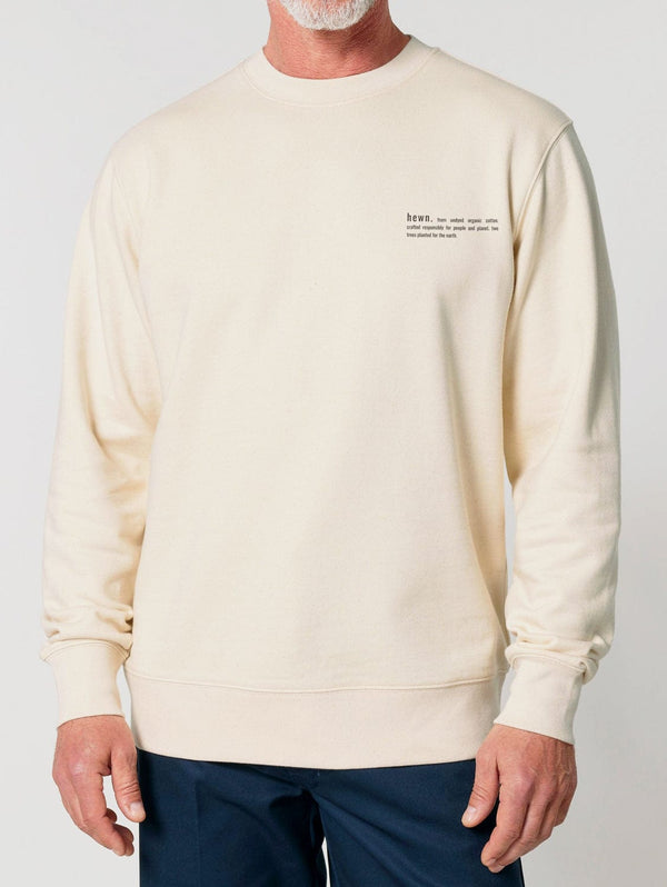 hewn. Mens Organic Cotton Relaxed-fit Sweatshirt in Natural Cotton