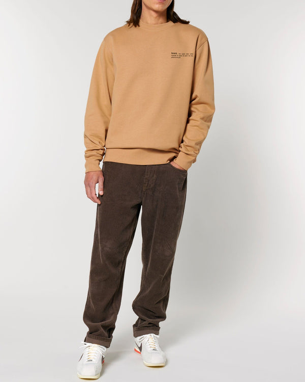 hewn. Mens Organic Cotton Relaxed-fit Sweatshirt in Sand