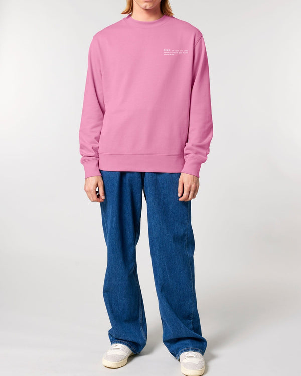 hewn. Mens Organic Cotton Relaxed-fit Sweatshirt in Azalea Pink