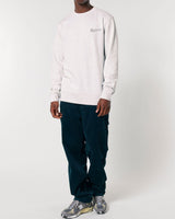 Immaculate Vegan - hewn. Mens Organic Cotton Relaxed-fit Sweatshirt in Cloud Grey Marl