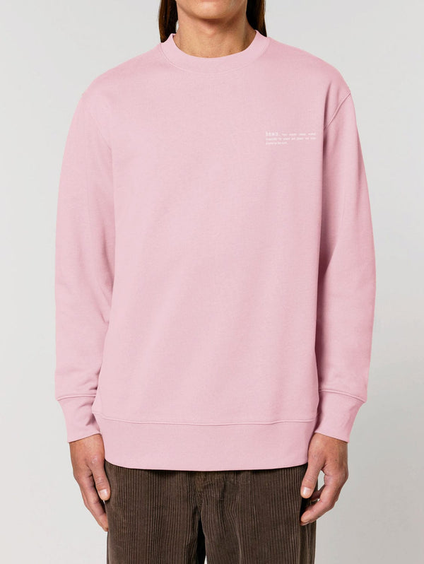 hewn. Mens Organic Cotton Relaxed-fit Sweatshirt in Cherry Blossom Pink