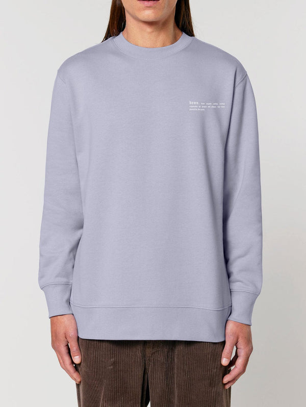 hewn. Mens Organic Cotton Relaxed-fit Sweatshirt in Lavender