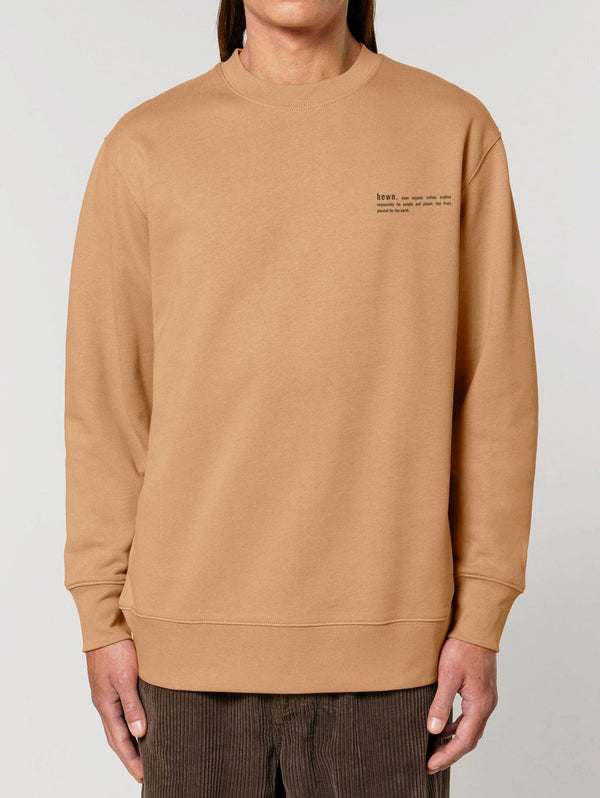 hewn. Mens Organic Cotton Relaxed-fit Sweatshirt in Sand