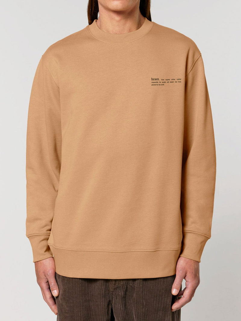 hewn. Mens Organic Cotton Relaxed-fit Sweatshirt in Sand