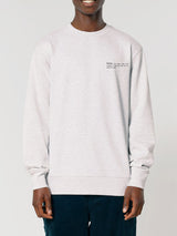 Immaculate Vegan - hewn. Mens Organic Cotton Relaxed-fit Sweatshirt in Cloud Grey Marl