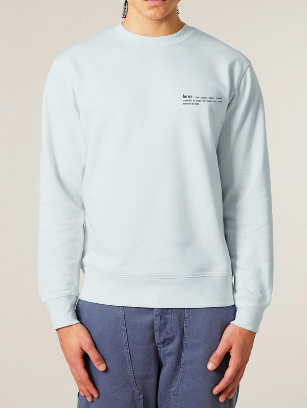 hewn. Mens Organic Cotton Relaxed-fit Sweatshirt in Blue Ice