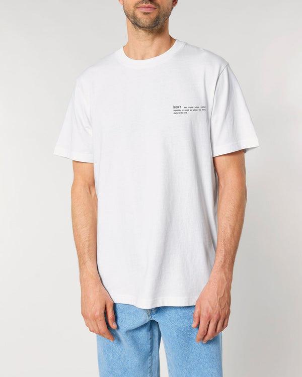 hewn. Mens Organic Cotton Relaxed-Fit T-shirt in Snow White