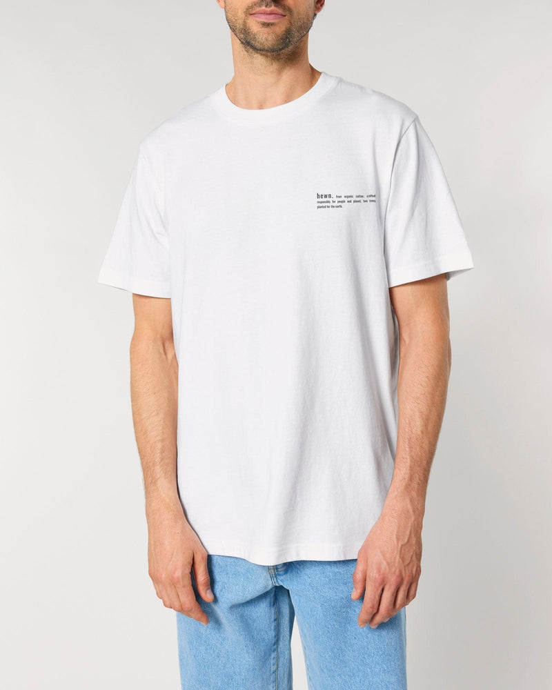 hewn. Mens Organic Cotton Relaxed-Fit T-shirt in Snow White
