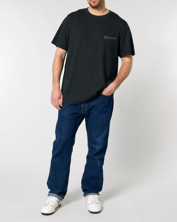 hewn. Mens Organic Cotton Relaxed-Fit T-shirt in Jet Black