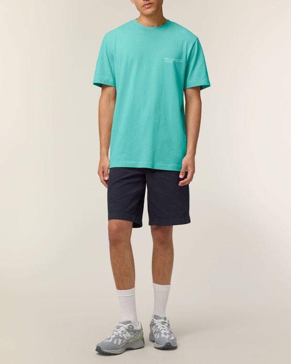 hewn. Mens Organic Cotton Relaxed-Fit T-shirt in Lagoon Blue