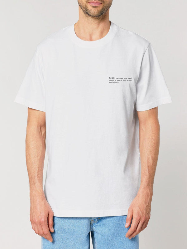 hewn. Mens Organic Cotton Relaxed-Fit T-shirt in Snow White