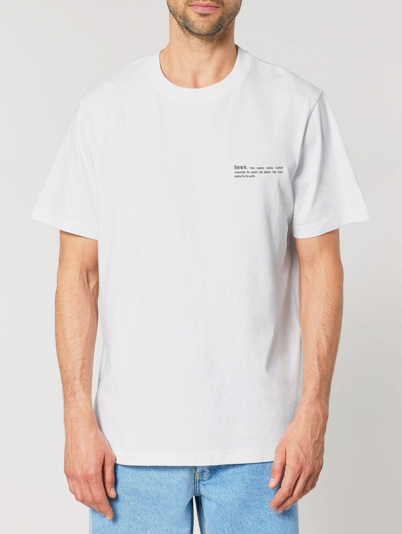 hewn. Mens Organic Cotton Relaxed-Fit T-shirt in Snow White