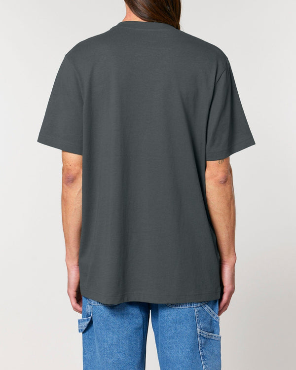 hewn. Mens Organic Cotton Relaxed-Fit T-shirt in Anthracite