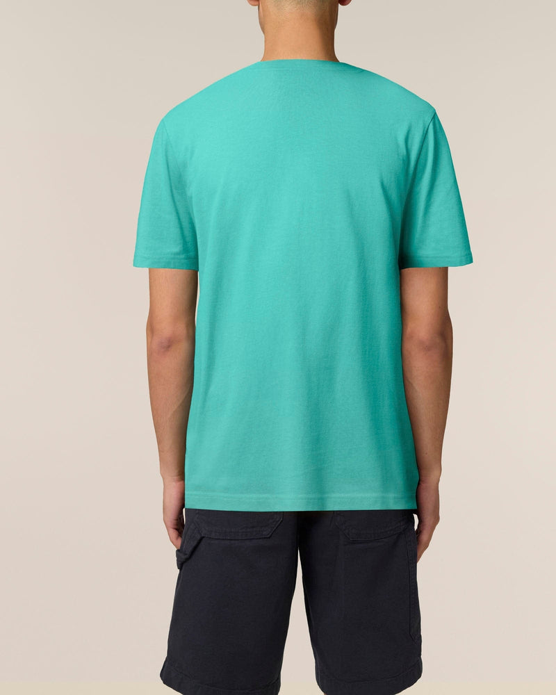 hewn. Mens Organic Cotton Relaxed-Fit T-shirt in Lagoon Blue
