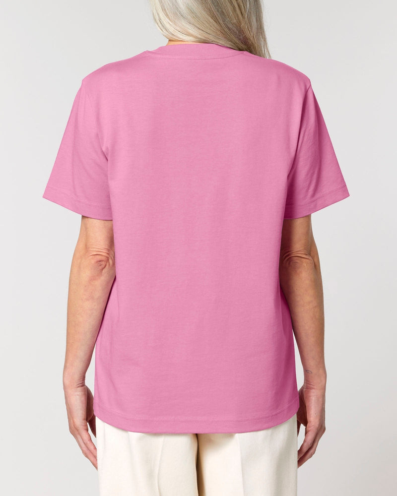 hewn. Womens Organic Cotton Relaxed-Fit T-shirt in Azalea Pink